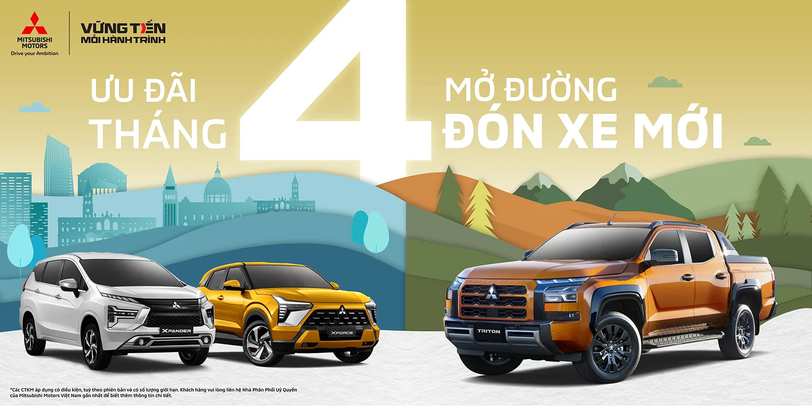 Chương trình khuyến mãi mua xe Mitsubishi tháng 04/2025