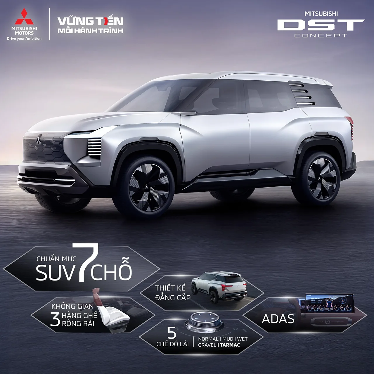 Mitsubishi DST Concept. Trình Làng Mẫu Xe Mới Nhà Mitsubishi